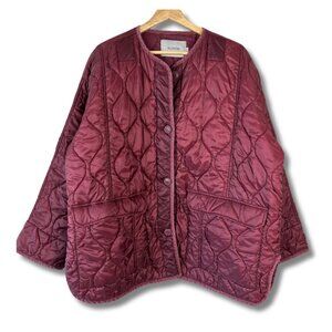 Hudson Oversized Quilted Jacket Outerwear Merlot Women's Large